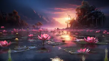 Pink Lotus Lake live wallpaper download