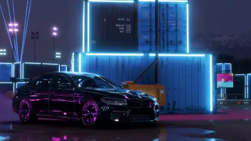BMW M5 Neon live wallpaper download