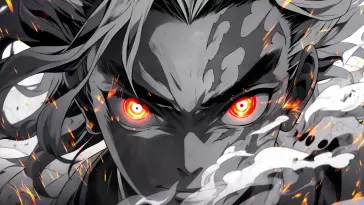 Kyojuro Rengoku Flame Eyes live wallpaper download