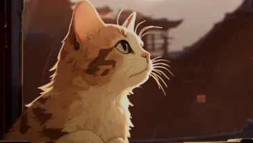 Cat Under Rain live wallpaper download