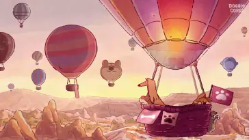 Corgi Flying Balloon live wallpaper download