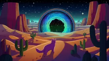 Cat Near Portal live wallpaper download