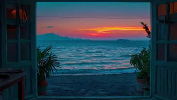 Beach at Sunset live wallpaper download