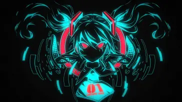 Dark Neon Miku live wallpaper download