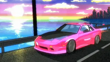Retrowave Pink Car live wallpaper download
