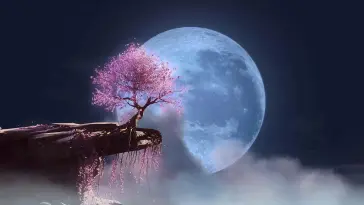 Sakura With Full Moon live wallpaper download