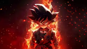 Goku Kid on Fire live wallpaper download