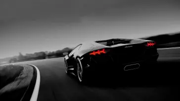 Black Lamborgini in the Rain live wallpaper download