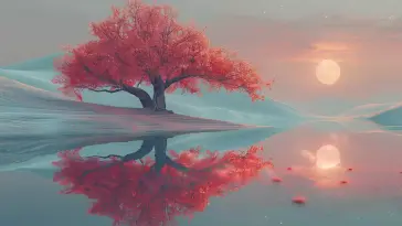 Sunset Behind Tree live wallpaper download