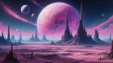 Purple Planet With Moon live wallpaper download
