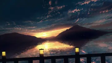 Sunset at Lake live wallpaper download