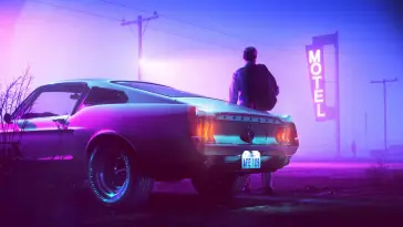 Mustang Near the Motel live wallpaper download