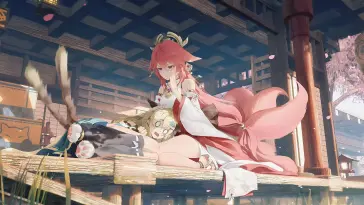 Yae Miko & Kirara live wallpaper download