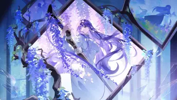 Purple Hair Anime Girl live wallpaper download