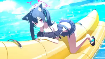 Cat Girl's Banana Boat Adventure live wallpaper download