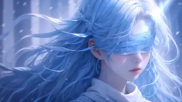 Blue-Haired Blind Girl live wallpaper download