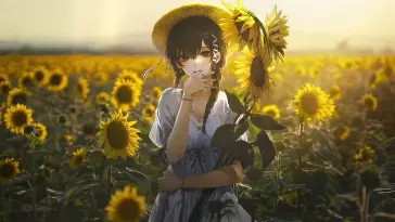 Sunflower Girl live wallpaper download