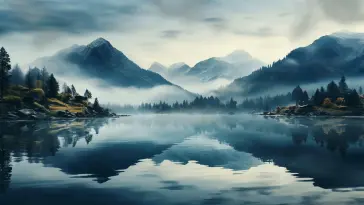Misty Mountain Lake live wallpaper download