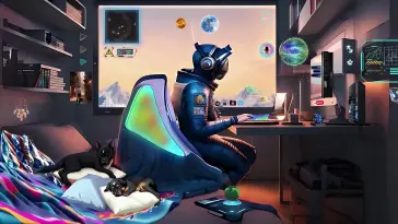 Astronaut in Bedroom live wallpaper download