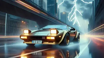Retro Car in City live wallpaper download