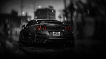 Nissan With a Unique Style Under the Rain live wallpaper download