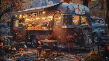 Fall Coffee Cafe live wallpaper download