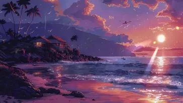 Aesthetic Evening Beach live wallpaper download