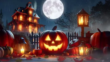 Pumpkins in Full Moon live wallpaper download