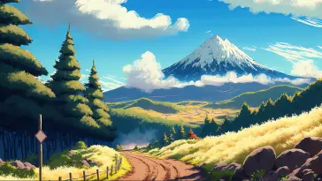 Anime Mountain Landscape live wallpaper download