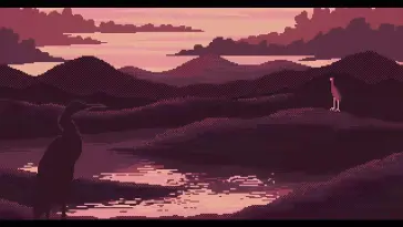 Pixel Cranes live wallpaper download
