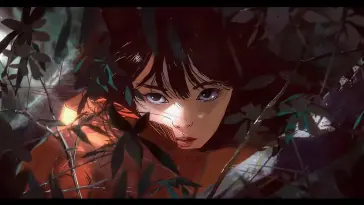 Girl Under the Trees live wallpaper download