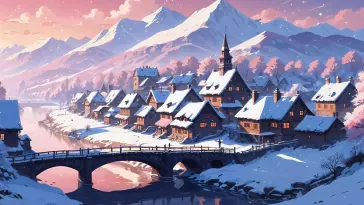 Snowy Town live wallpaper download