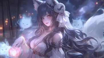 Halloween Ghost Ahri live wallpaper download