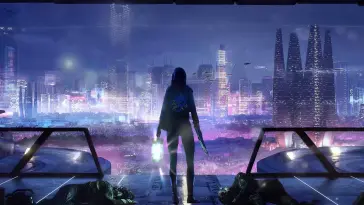 Cyberpunk Cityscape Glow live wallpaper download