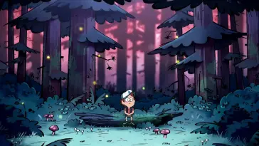 Dipper in the Firefly Forest live wallpaper download