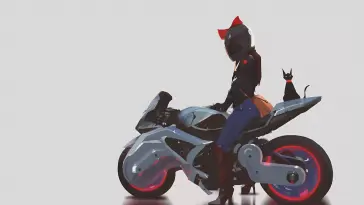 Kiki on Motorbike live wallpaper download