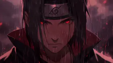 Itachi in the Heavy Rain live wallpaper download