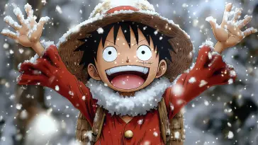 Child Luffy in Winter live wallpaper download