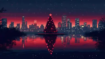 Christmas Tree at Night live wallpaper download