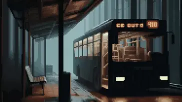 Pixel Bus Stop live wallpaper download