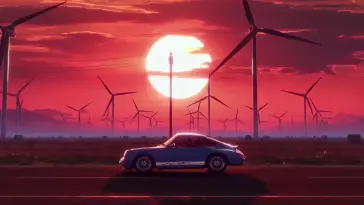 Evening Drive and Windmills live wallpaper download