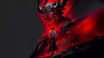 Demon in Crimson Shadows live wallpaper download