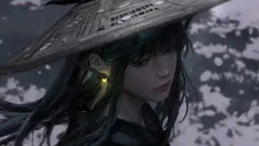 Girl With Bamboo Hat live wallpaper download