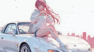 Drift Queen in Mazda RX-7 live wallpaper download