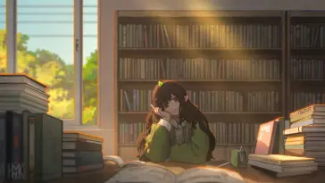 Anime Girl Reading live wallpaper download