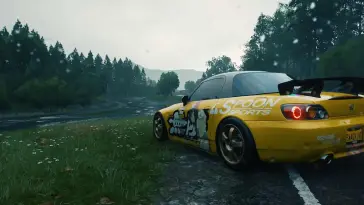 Yellow Honda in the Rain (Forza Horizon 4) live wallpaper download
