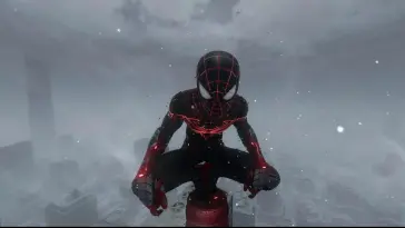Miles Morales on a Snowy Day (Spiderman) live wallpaper download