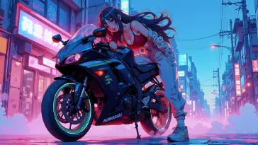 Kawasaki Ninja - Bubblegum Desires live wallpaper download
