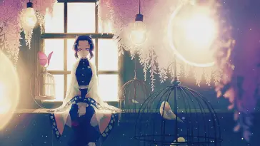Shinobu Ninja Sitting in the Room live wallpaper download