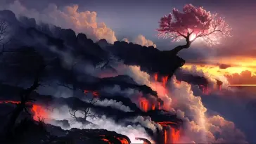 Sakura and Smoke live wallpaper download